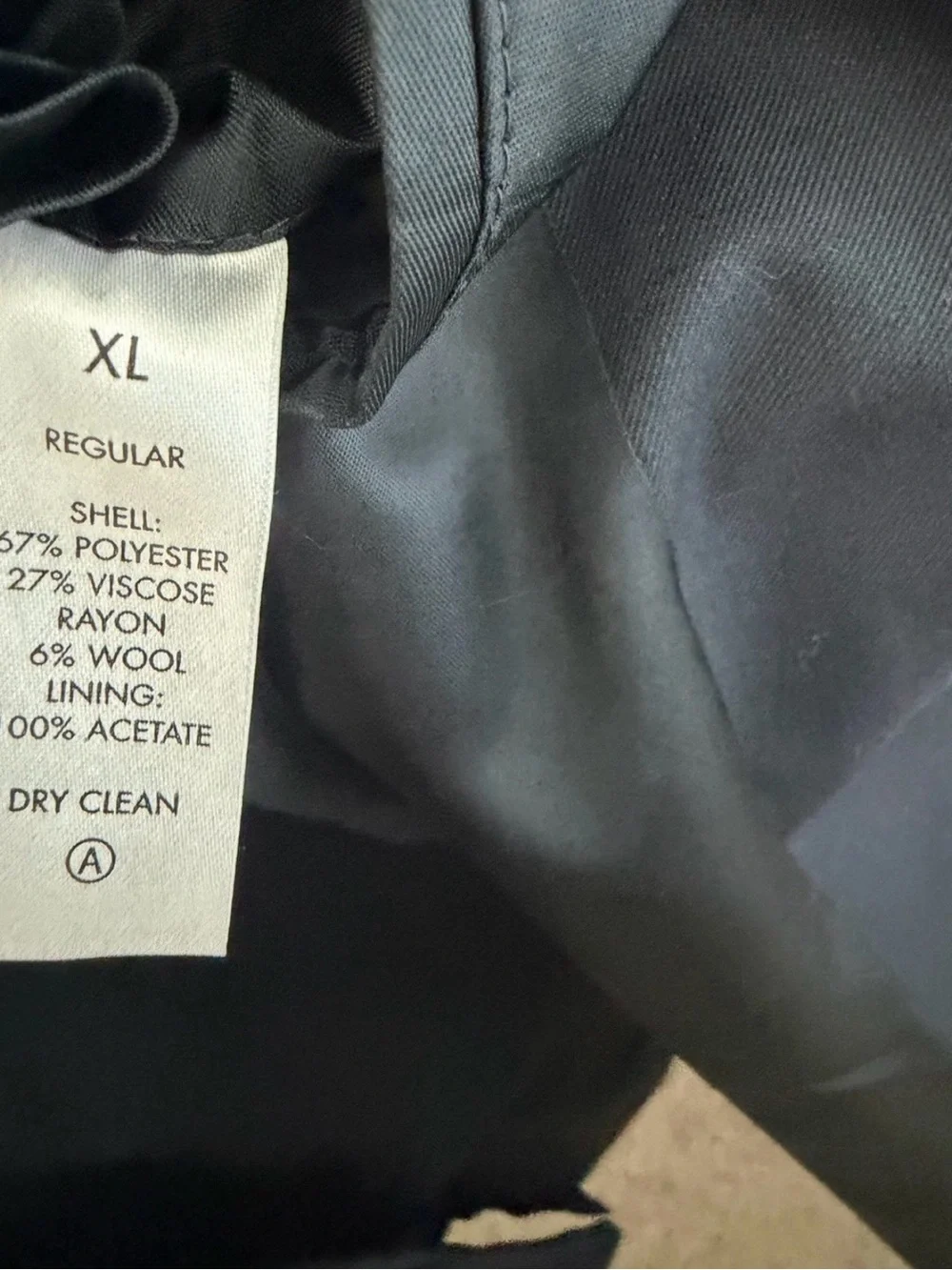 Calvin Klein Dark Navy Two-Button Men's Suit Blazer